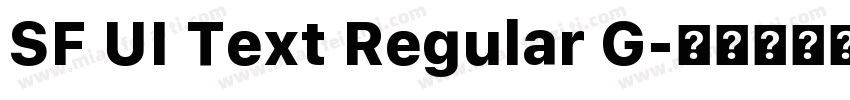 SF UI Text Regular G字体转换